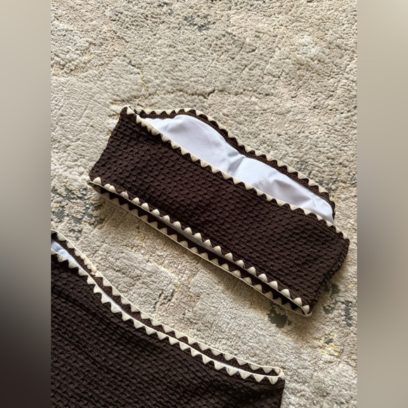 Brown Textured Knit High-Waist Bikini - New - Picture 4 of 5